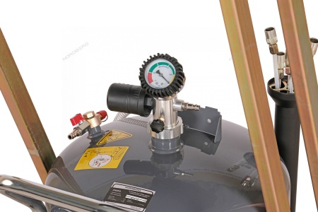 Установка для сбора масла пневматическая, 115 л, серая