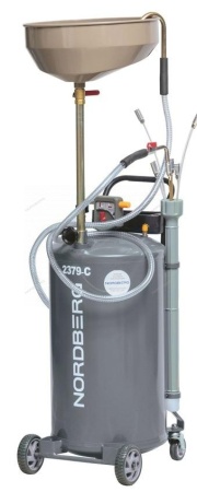 Установка для сбора масла пневматическая, 65 л, серая