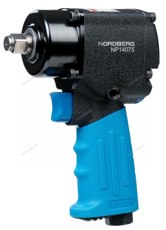 Пневмогайковерт ударный 1/2", 680 Нм, укороченный, с тремя головками в кейсе