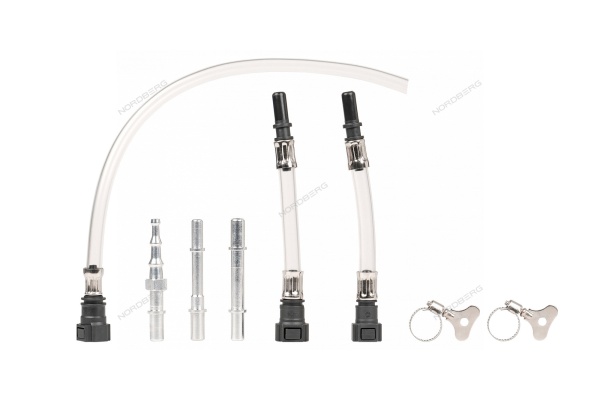 Шприц для заливки масла пластиковый с комплектом насадок, 1500 мл