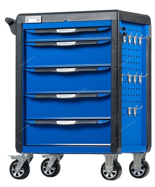 Тележка инструментальная с системой защиты от опрокидывания (серая)