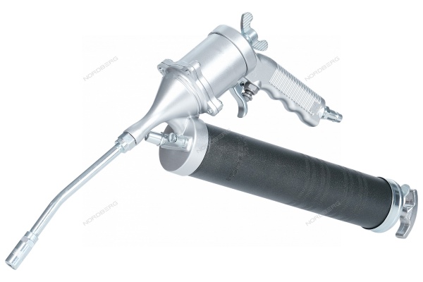 Шприц плунжерный пневматический для густой смазки, с поворотом рукоятки, 400 мл