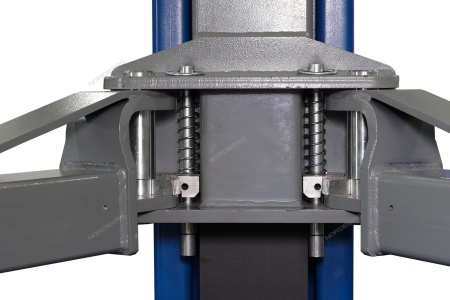 Подъемник двухстоечный 5 т, нижняя синхронизация, с электростопорами, 380 В, серый