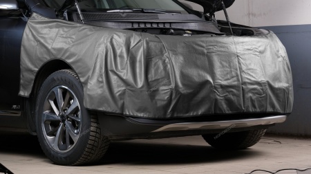 Накидка защитная Крыло-Бампер-Крыло на кроссовер, серая