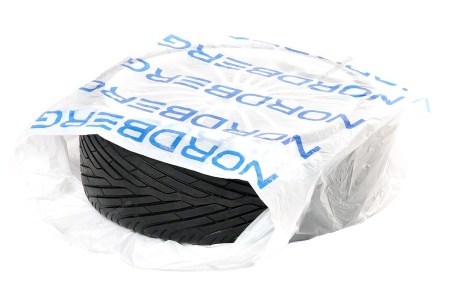 Пакеты для шин ПНД 110х110см 18мкм белый с логотипом NORDBERG (100 шт)