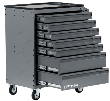 Тележка инструментальная, 7 выдвижных ящиков