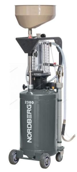 Установка для сбора масла пневматическая, 80 л, серая