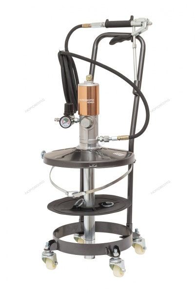 Установка пневматическая для раздачи густой смазки из бочек 20 л.