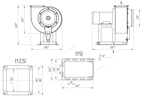 Вентилятор для удаления выхлопных газов