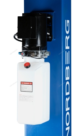 Подъемник 380V 2х стоечный 4т с верхней синхронизацией, H=3,6 м, с электростопорами (синий)