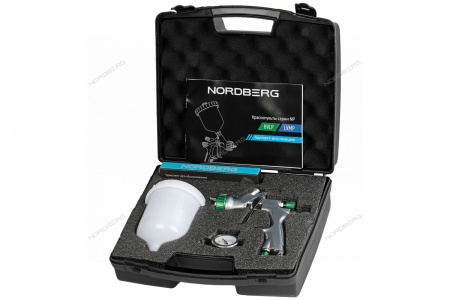 Краскопульт HVLP с верхним бачком, сопло 1,8 мм, пластиковый кейс