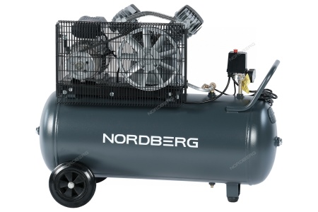 Компрессор поршневой с ременной передачей, 220 В, ресивер 100 л, 420 л/мин