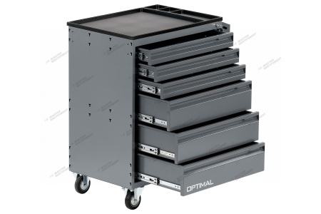 Тележка инструментальная, 6 выдвижных ящиков /OPTIMAL-NT116/