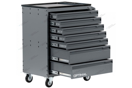 Тележка инструментальная, 7 выдвижных ящиков /OPTIMAL-NT117/