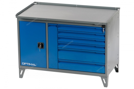 Верстак слесарный 2-х тумбовый, 7 ящиков /OPTIMAL-NW207/