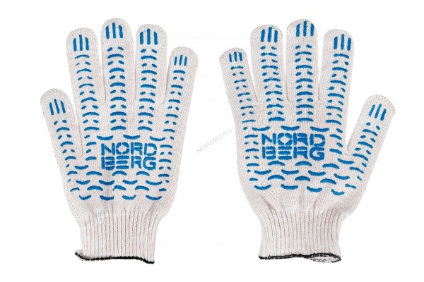 Перчатки с пвх покрытием белые 1 пара