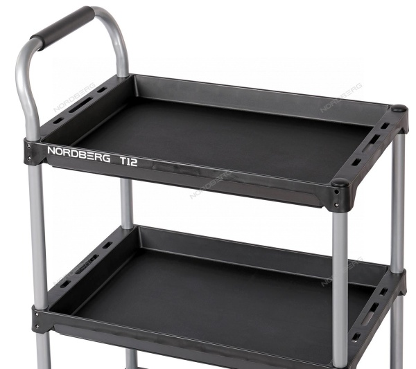 Тележка инструментальная, 3 пластиковые полки