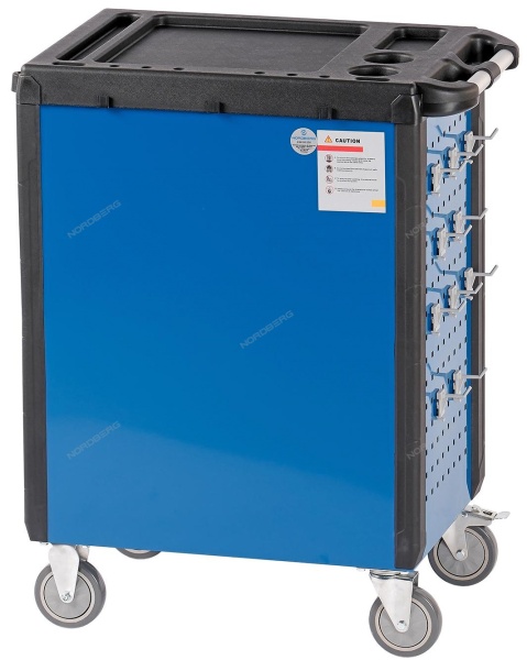 Тележка инструментальная, 6 выдвижных ящиков, синяя