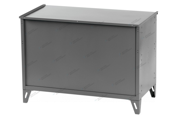 Верстак слесарный трехтумбовый, 2 серые створки (RAL 7012/7015)