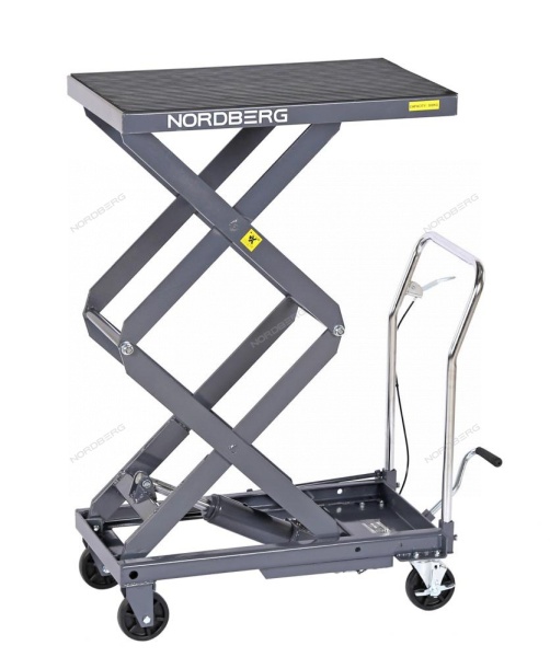 Стол подъемный гидравлический, 300 кг, двойные ножницы, серый