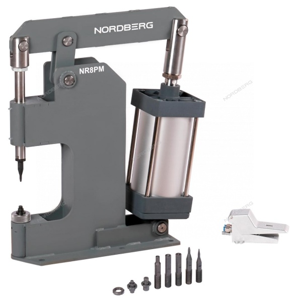 Пневматический станок для заклепки тормозных колодок, цилиндр 160 NORDBERG NR8PM