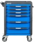 Тележка инструментальная с системой защиты от опрокидывания (синяя)
