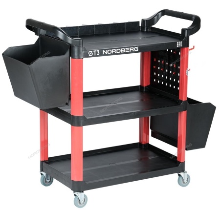 Тележка инструментальная с пластиковыми полками (состоит из 2 коробок)