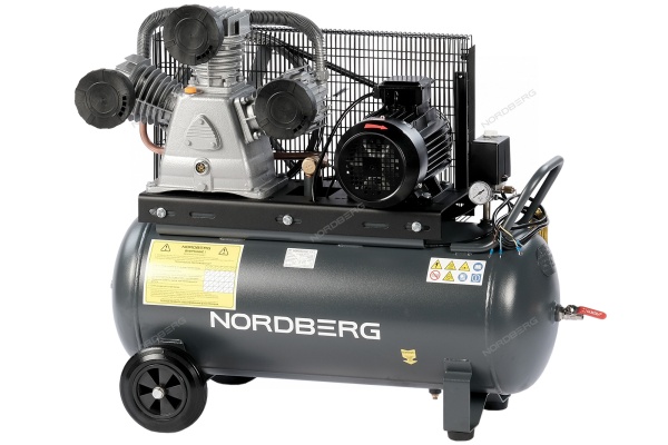 Компрессор поршневой с ременной передачей 380 В, ресивер 100 л, 950 л/мин