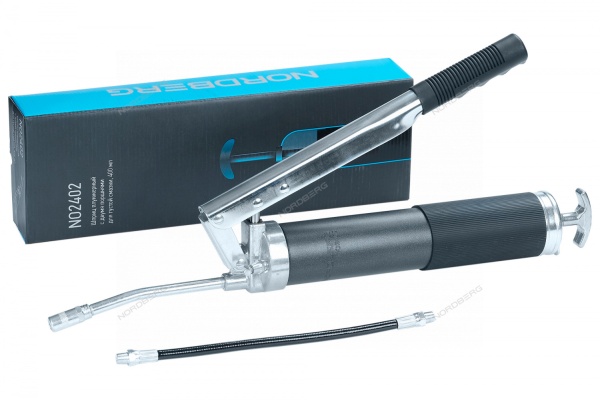 Шприц двухплунжерный для густой смазки, 400 мл