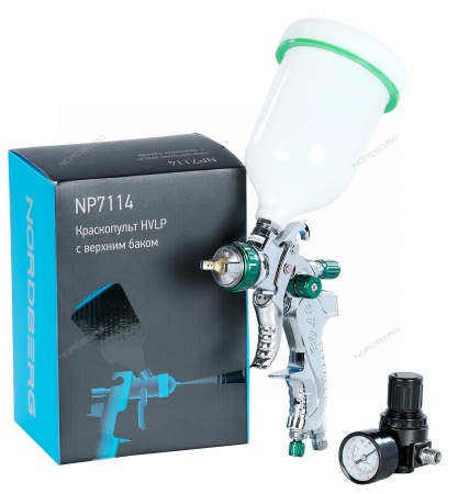 Краскопульт HVLP с верхним бачком, сопло 1,4 мм