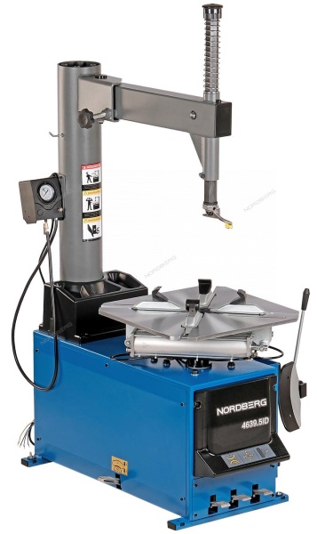 Станок шиномонтажный 380V п/автомат, 2х скор, стол с накладками, синий