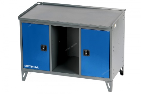 Верстак слесарный 3-х тумбовый, 2 створки /OPTIMAL-NW302/