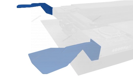 Кронштейн для стенда C803, для ножничного подъемника, левый, синий (RAL 5005)