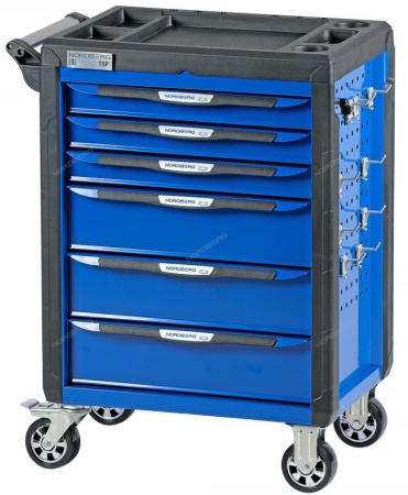 Тележка инструментальная с системой защиты от опрокидывания (синяя)
