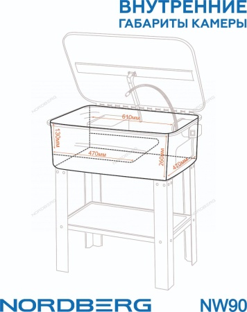 Установка для мойки деталей с электрическим насосом, 75 л