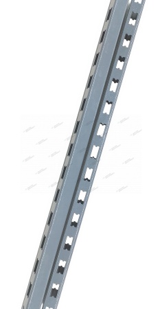 Стойка перфорированная 1100 мм серая 7012 /OPTIMAL-NWS6/ (комплект 2 шт.)