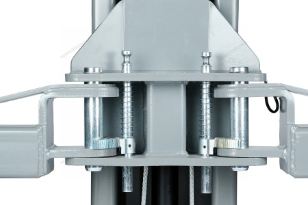 Подъемник 380V 2х стоечный 5т с верхней синхронизацией (серый)