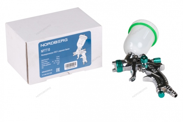 Миникраскопульт HVLP с верхним бачком, сопло 1 мм