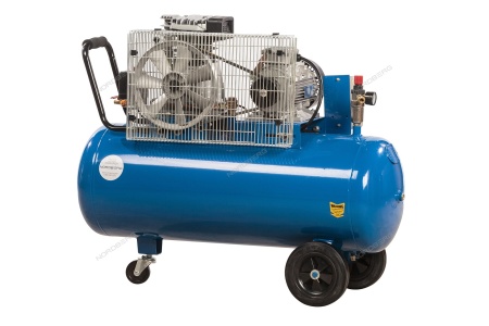 Компрессор поршневой с ременной передачей 380 В, ресивер 100 л, 400 л/мин