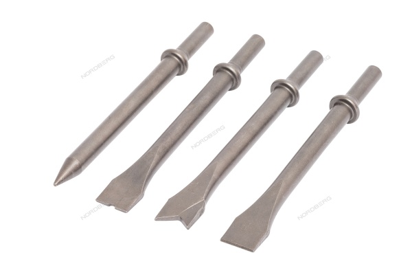 Пневмозубило 190 мм с комплектом насадок