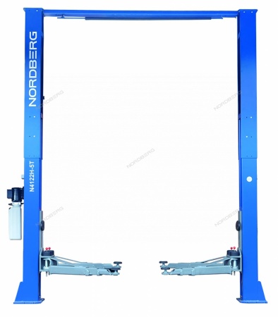 Подъемник двухстоечный 5 т, верхняя синхронизация, 380 В, синий