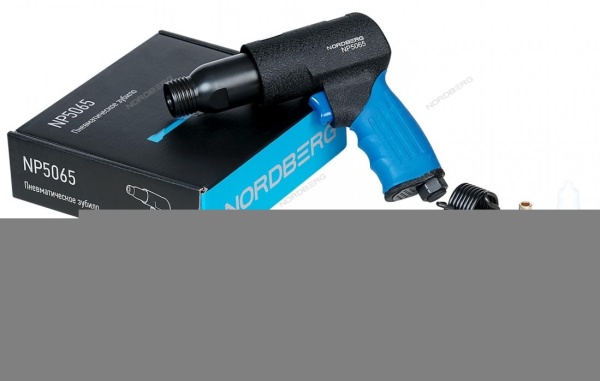 Пневмозубило 190 мм с комплектом насадок