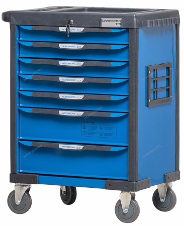 Тележка инструментальная профессиональная (синяя)