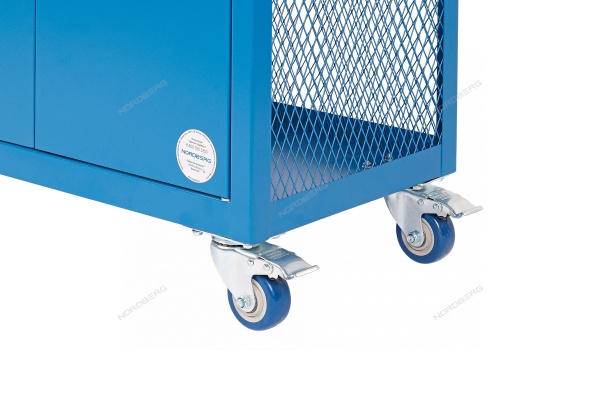 Тележка инструментальная, 3 полки с дверцами