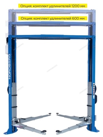 Подъемник 380V 2х стоечный 4,5т с верхней синхронизацией (синий)